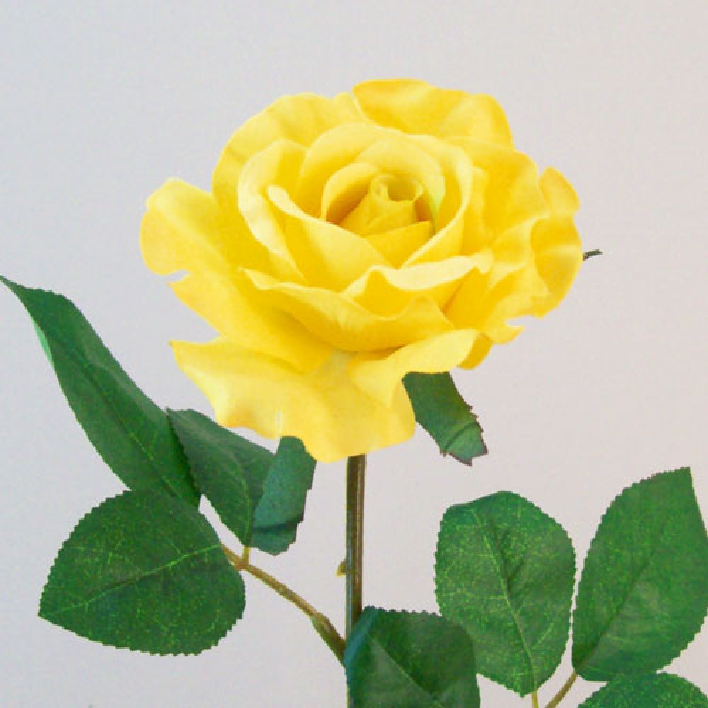 Artificial Premium Rose High Yellow 68cm Artificial Flowers